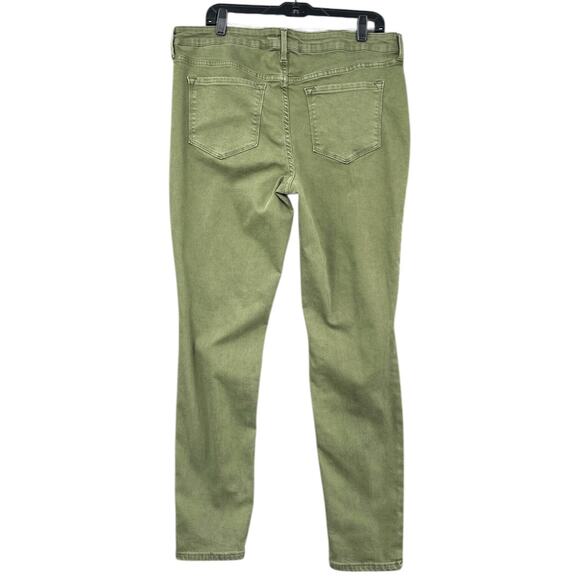 Old Navy Rockstar Green Distressed Mid Rise Skinny Jeans Womens Size 16 Regular - Picture 2 of 7